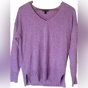 J.Crew Purple Wool Blend V-Neck Sweater Size S